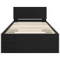 Preview: Bettrahmen Schwarz Eichen-Optik 100 x 200 cm Holzwerkstoff