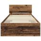 Preview: Bettrahmen mit Kopfteil Altholz 90 x 200 cm Holzwerkstoff