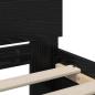 Preview: Bettrahmen Schwarz Eichen-Optik 90 x 190 cm Holzwerkstoff