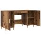 Preview: Schreibtisch mit Regal Altholz 140 x 50 x 75 cm Holzwerkstoff