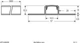 Preview: EVN APFL-Serie Alu Fliesenprofil mit Abdeckung, 300cm (APFL2AM300)