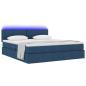 Preview: LED-Speicherbett mit Matratze Blau 180 x 200 cm Stoff