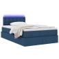 Preview: LED-Speicherbett mit Matratze Blau 120 x 200 cm Stoff