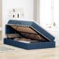 Preview: LED-Speicherbett mit Matratze Blau 120 x 200 cm Stoff