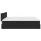 Preview: LED-Speicherbett mit Matratze Schwarz 200 x 200 cm Samt