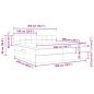 Preview: LED-Speicherbett mit Matratze Schwarz 200 x 200 cm Samt