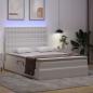Preview: Bett mit LED-Lichtleisten Reinweiß 140 x 190 cm PVC