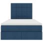 Preview: Bett mit LED-Lichtleisten mit Kopfteil Blau 120 x 200 cm Stoff