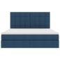 Preview: Bett mit LED-Lichtleisten mit Kopfteil Blau 180 x 200 cm Stoff