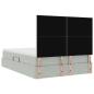 Preview: ARDEBO.de - Bett mit LED-Lichtleisten Hellgrau 140 x 190 cm Samt
