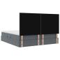 Preview: Bett mit LED-Lichtleisten Dunkelgrau 180 x 200 cm Samt