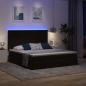 Preview: Bett mit LED-Lichtleisten Schwarz 180 x 200 cm Samt