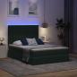 Preview: LED-Speicherbett mit Matratze Dunkelgrün 140 x 200 cm Samt