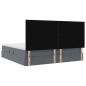 Preview: Bett mit LED-Lichtleisten Dunkelgrau 200 x 200 cm Samt