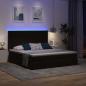 Preview: Bett mit LED-Lichtleisten Schwarz 180 x 200 cm Samt
