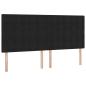 Preview: LED-Speicherbett mit Matratze Schwarz 200 x 200 cm Samt