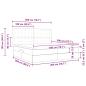 Preview: LED-Speicherbett mit Matratze Schwarz 200 x 200 cm Samt
