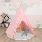Preview: ARDEBO.de - Kinder Tipi-Zelt mit Tasche Pfirsichhaut Rosa 120x120x150 cm