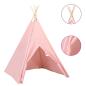 Preview: Kinder Tipi-Zelt mit Tasche Pfirsichhaut Rosa 120x120x150 cm