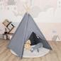 Preview: ARDEBO.de - Kinder Tipi-Zelt mit Tasche Pfirsichhaut Grau 120x120x150 cm
