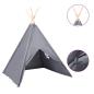 Preview: Kinder Tipi-Zelt mit Tasche Pfirsichhaut Grau 120x120x150 cm