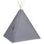 Preview: Kinder Tipi-Zelt mit Tasche Pfirsichhaut Grau 120x120x150 cm