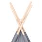 Preview: Kinder Tipi-Zelt mit Tasche Pfirsichhaut Grau 120x120x150 cm