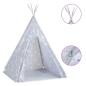 Preview: Kinder Tipi-Zelt mit Tasche Polyester Grau 115x115x160 cm