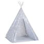 Preview: Kinder Tipi-Zelt mit Tasche Polyester Grau 115x115x160 cm