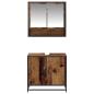 Preview: Badezimmermöbel-Set mit Regal 2 pcs Altholz Holzwerkstoff