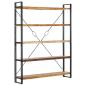 Preview: Bücherregal 5 Fächer 140x30x180 cm Altholz Massiv