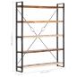 Preview: Bücherregal 5 Fächer 140x30x180 cm Altholz Massiv