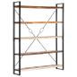 Preview: Bücherregal 5 Fächer 140x30x180 cm Altholz Massiv