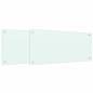 Preview: Küchenrückwand 2 pcs Weiß 90 x 40 cm Gehärtetes Glas