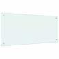 Preview: Küchenrückwand 2 pcs Weiß 90 x 40 cm Gehärtetes Glas
