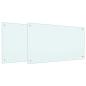 Preview: Küchenrückwand 2 pcs Weiß 90 x 50 cm Gehärtetes Glas