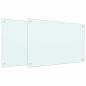 Preview: Küchenrückwand 2 pcs Weiß 90 x 60 cm Gehärtetes Glas
