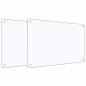 Preview: Küchenrückwand 2 pcs Transparent 90 x 60 cm Gehärtetes Glas