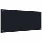 Preview: Küchenrückwand 2 pcs Schwarz 90 x 40 cm Gehärtetes Glas