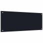 Preview: Küchenrückwand 2 pcs Schwarz 100 x 40 cm Gehärtetes Glas