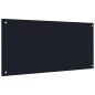 Preview: Küchenrückwand 2 stk. Schwarz 100 x 50 cm Gehärtetes Glas