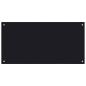 Preview: Küchenrückwand 2 stk. Schwarz 100 x 50 cm Gehärtetes Glas