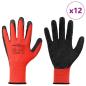 Preview: Arbeitshandschuhe 12 pcs Rot und Schwarz 10 / XL