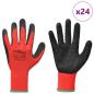 Preview: Arbeitshandschuhe 24 pcs Rot und Schwarz 11 / XXL