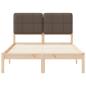 Preview: Bettgestell mit gepolstertem Kopfteil Taupe 120 x 190 cm
