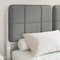 Preview: Bettgestell mit gepolstertem Kopfteil Hellgrau 120 x 190 cm