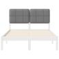 Preview: Bettgestell mit gepolstertem Kopfteil Hellgrau 120 x 190 cm