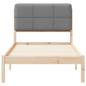 Preview: Bettgestell mit gepolstertem Kopfteil Hellgrau 80 x 200 cm