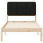 Preview: Bettgestell mit gepolstertem Kopfteil Schwarz 90 x 190 cm