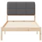 Preview: Bettgestell mit gepolstertem Kopfteil Dunkelgrau 75 x 190 cm